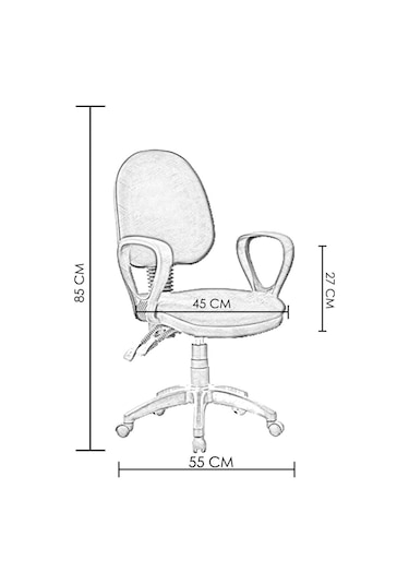 Ofiscombin Ofis Büro Sırt Ayarlanabilir Döner Tekerlekli Öğrenci Ders Çalışma Koltuğu Kirmizi Kumaş 00047499202