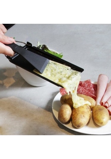 Ulzyvf Yapışmaz Spatula Seti Siyah, Raclette İçin Es Siyah Mükemmel Ambition Siyah