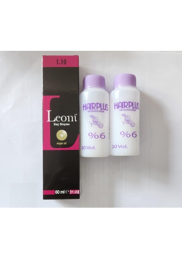 Leoni Saç Boyası 60 ML 1.1 Mavi Siyah + Oksidan %6 20 Volüm 2 x 60 ML