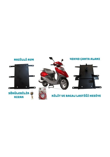 Ceo 110 Ve 125 Kızaklı Kurye Paket Çanta Demiri