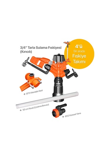 ERMAK Tarla Sulama Fıskiyesi 3/4" Kırıcılı Set ERMAK-124