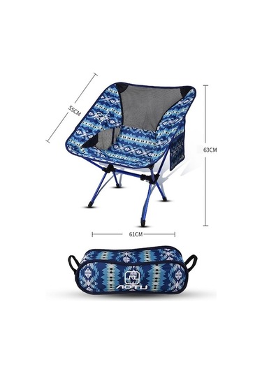 Ambition Açık Katlanabilir Sandalye Balıkçılık Arkalık Sandalye Mavi