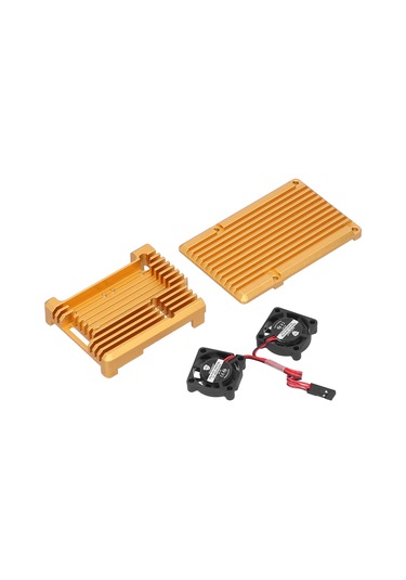 Gajeena Raspberry Pi 3 Model B/b+ İçin Alüminyum Kasa, Çift Fanlı Soğutma, Wifi Sinyal Engelleme Yok, Kolay Kurulum