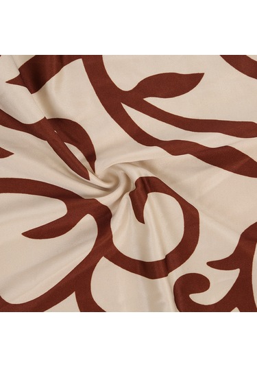 Padalink Şampanya Renkli Totem Desenli Esnek Sandalye Örtüsü - Otel Restoran Bilgisayar Sandalyesi İçin Universal Tek Parça Kumaş Örtü Şampanya