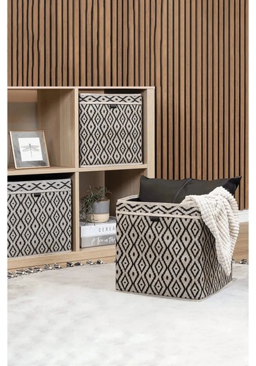 Bohe Raf Düzenleyici Kutu Dolap Organizer 30 X 30 X 30 Bej