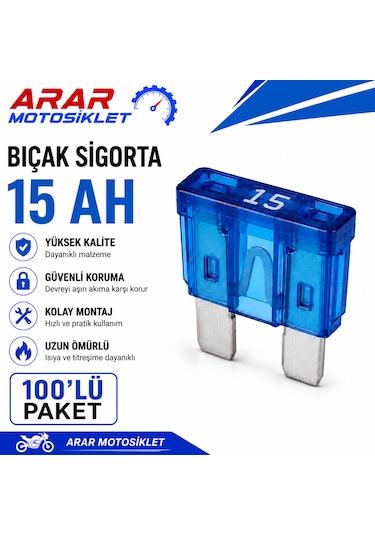 Bıçak Sigorta 15ah 1 Paket 100 Adet-arr3177 15