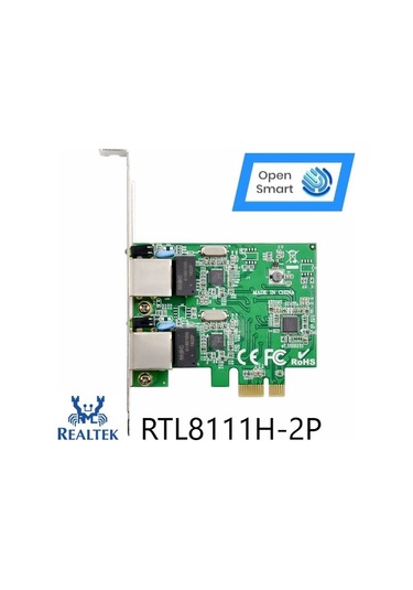 Open Smart 2 Port Realtek RTL8111H 1GbE Ethernet Kart - OPS7244RT