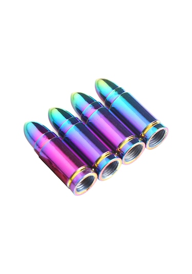 Aubyhe Alüminyum Gövde Lastik Valf Kapakları - Koyu Gri, Dayanıklı, Evrensel Uyum Otomobil, Suv, Bisiklet, Motosiklet - Kolay Kurulum Bullet Tipi