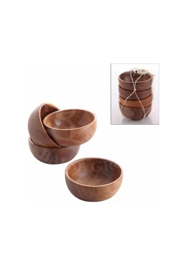 Balsa Aks1117 Akasya Çerezlik 8x8x3.5cm 4 Lü Kahverengi