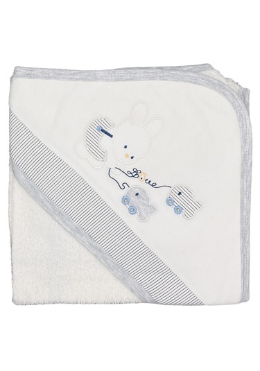 Sebi Balıkçı Tavşan Bebek Banyo Havlusu 75x75 Cm 9879