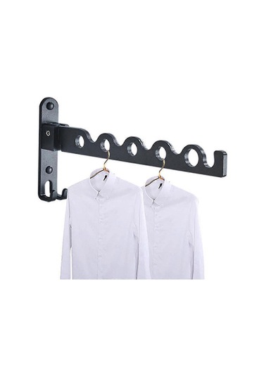 Ganzhoushop Kurutma Makinesi Rafı Katlanır Duvara Monte Elbise Askısı Çamaşır Odası Elbise Askısısiyah Çok Renkli