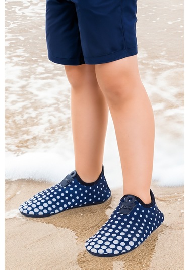 Kiko Kids Point Havuz Plaj Erkek Çocuk Deniz Ayakkabısı 7514 Lacivert - Beyaz Lacivert - Beyaz