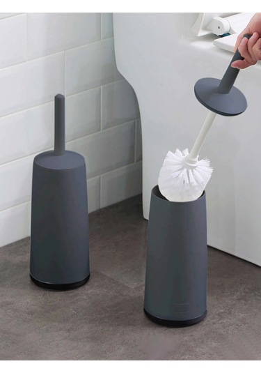 Liangmei Plastik Tuvalet Fırçası Ayakta Tabanı İle Uzun Sap Ahşap