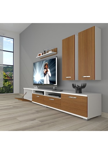 Decoraktiv Eko 5200d Mdf Tv Ünitesi Tv Sehpası Beyaz - Ceviz