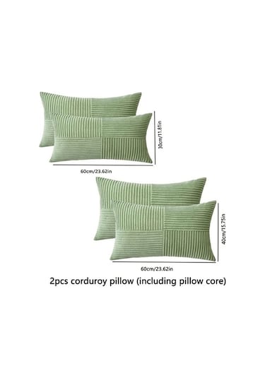 Trendooze Sunshine022 2 Adet Kadife Yastık 40x60 Cm Bej Renk Yatak Odası Oturma Odası Bej