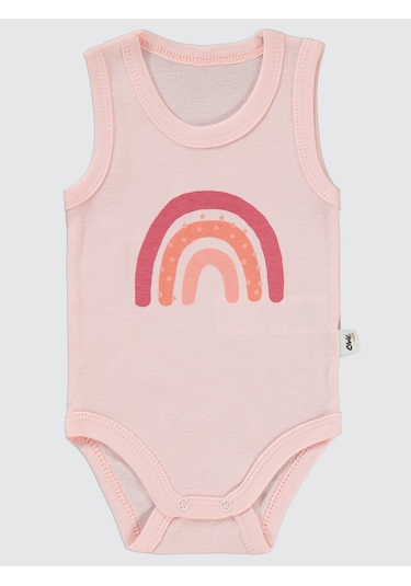 Civil Baby Kız Bebek Çıtçıtlı Badi 1-36 Ay Pudra