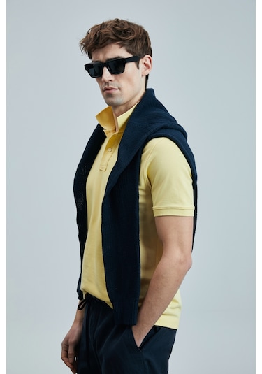 Lufian Erkek Polo Yaka T Shirt 111040206 Sarı Sarı Lufian Erkek Polo Yaka T Shirt 111040206 Sarı Sarı