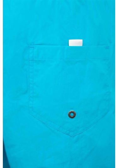 Turkuaz Su İtici Özellikli Naylon Kumaş Düz Renk Basic Erkek Plaj Deniz Şort Mayo - 540-turkuaz 001