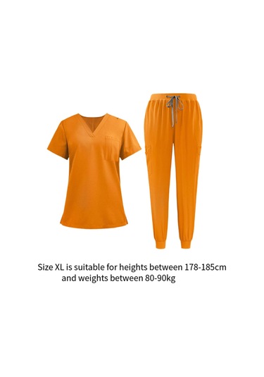 Suntek Kadın Fırçalama Üniforma Seti V Yaka Ve Sarı-xl