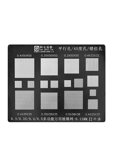 Amaoe Üniversal Kalıp 0.12mm Bga Şablonu 0.3 0.35 0.4 0.5