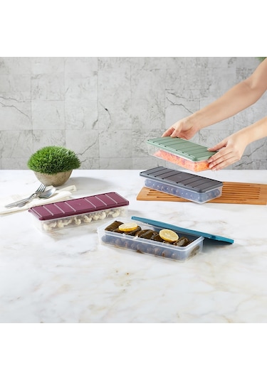 Selka Home 4'lü Açık Gri 1.2 Litre Küçük Boy Saklama Kabı