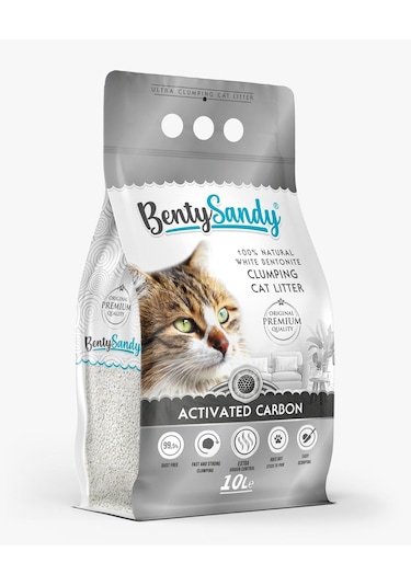 Benty Sandy Aktif Karbon Kedi Kumu 10 L