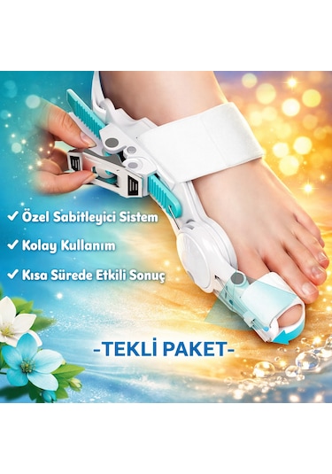 Tekli Ergonomik Ayak Baş Parmak Ateli Halluks Valgus Kemik Düzeltme Aparatı Ortopedik Atel