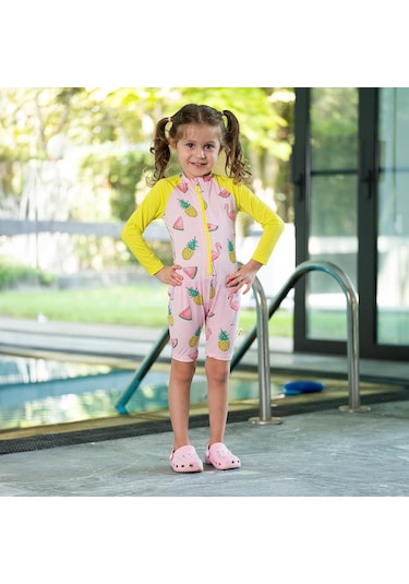 Owli Sunsafe Uv Korumalı Swimsuit Mayo Flamingo 001