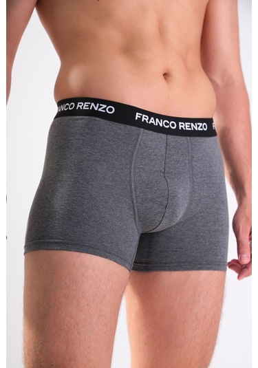 Franco Renzo Erkek 6'lı Lüx Kutulu Pamuklu Ve Likralı Boxer Çağla - Hardal - Gri -yeşil - Kırmızı - Laci