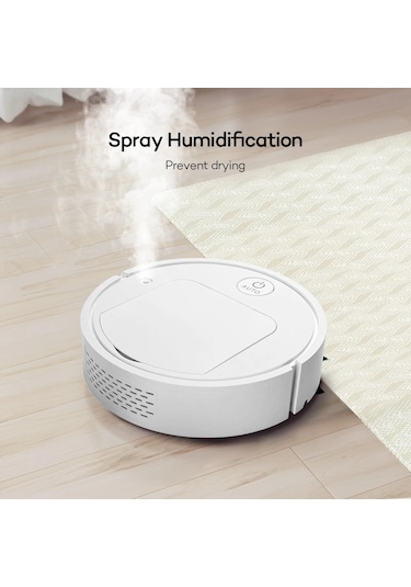 2024 Yeni 5-in-1 Robotlu Süpürge Usb Şarj Edilebilir Otomatik Temizleme Süpürme Black Siyah