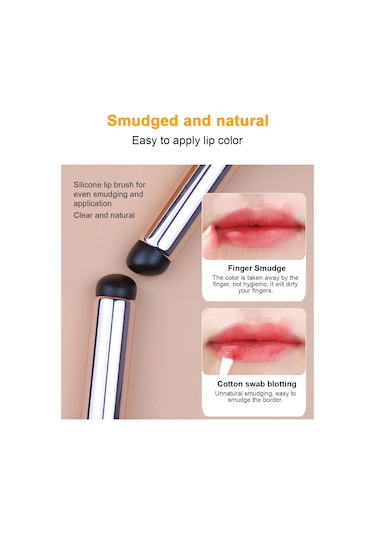 Shineyee Yumuşak Silikon Ruj Fırçası - Hassas Uygulama Ve Karıştırma İçin Taşınabilir Makyaj Aracı