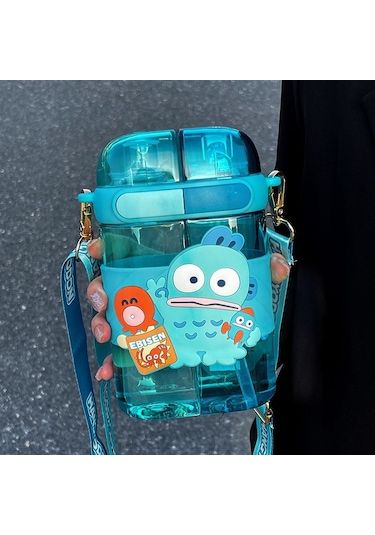 Yystore Mavi 640ml Bölmeli İkili Suluk