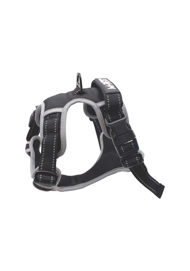 M-pets Hıkıng Reflektörlü Soft Sırt Tasması Black M