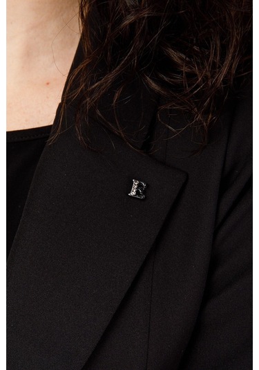 Erkek Yakalı Kaz Ayak Desen Kombinli Pantolon Ceket Takım Siyah