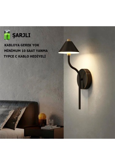 Simaavize Modern Black Led Aplik -şarzlı -gün Işığı Siyah
