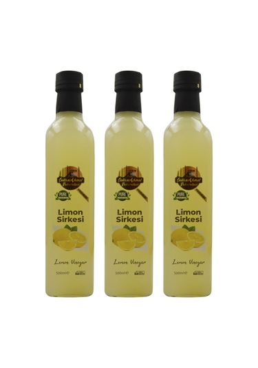 Limon Sirkesi %100 Katkısız Doğal 3x500 Ml Özel Üretim