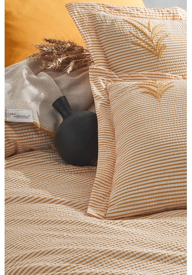 Maribell Çift Kişilik Pikeli Nevresim Takımı - Hardal HARDAL