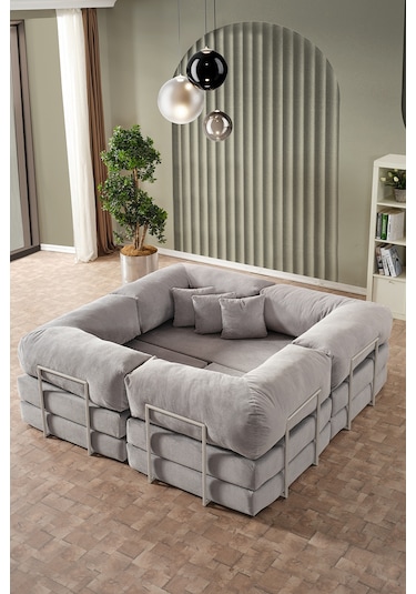 Legom Avanos Aktivite Koltuğu Yatak Olabilen Çok Amaçlı Kanepe Koltuk Takımı Gri Gri