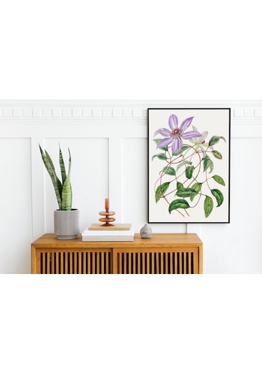 Purple Flower Çerçevesiz Poster "Botanica Serisi"