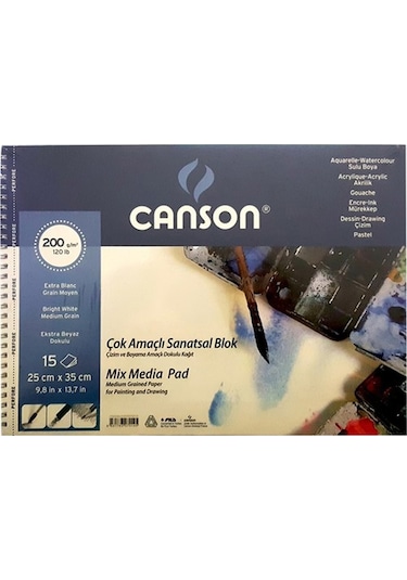 Canson Çok Amaçlı Sanatsal Blok 200 G 15 Yaprak 25x35 CM
