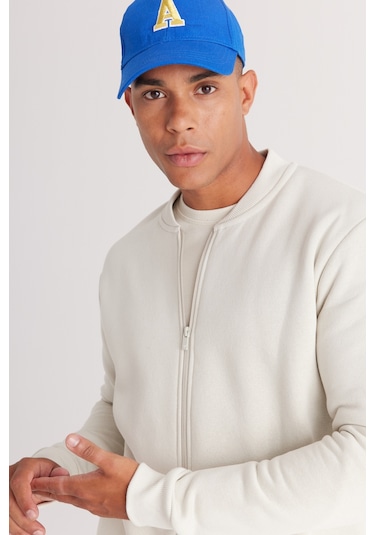 AC&Co / Altınyıldız Classics Erkek Bej Standart Fit Normal Kesim İçi Polarlı Kolej Yaka Pamuklu Sweatshirt Bej AC&Co / Altınyıldız Classics Erkek Bej Standart Fit Normal Kesim İçi Polarlı Kolej Yaka Pamuklu Sweatshirt Bej