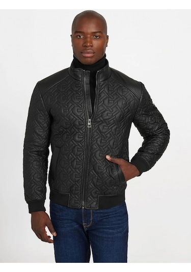 Guess Chain Erkek Siyah Ceket M5bl2ew1050-jblk Siyah