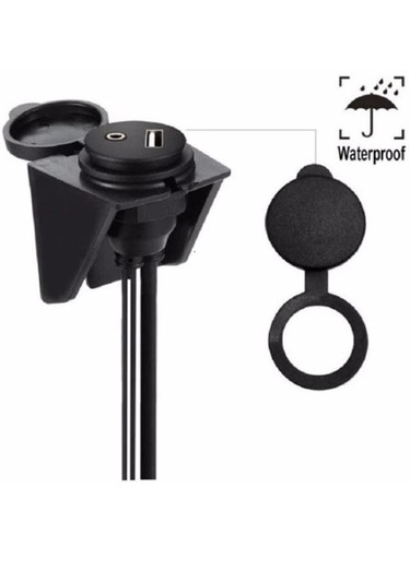 4825 Usb 2rca 3.5mm Aux Araç İçi Kontrol Paneli Uzatma Ek Kablosu