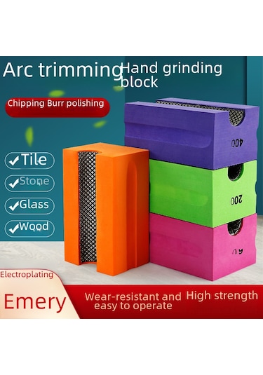 Yuntech01 Keramik, Granit, Mermer Taşların Köşe Yuvarlama, Parlatma Ve Yumuşatma İçin Ergonomik Çukurlu Elden Taşlama Aleti 100