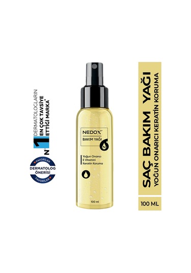 Nedox Keratin Özlü Onarıcı E Vitaminli Saç Bakım Yağı 100 ML