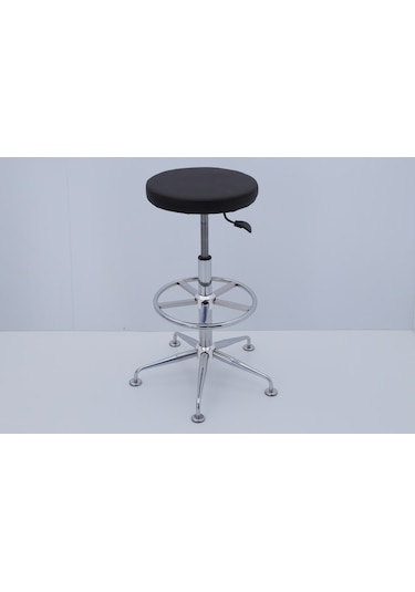 Bintaşmobilya Siyah Deri Yüksek Bar Taburesi