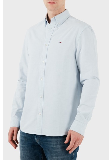 Tommy Jeans Erkek Gömlek Dm0dm21298 C3q Açık Mavi Açik Mavi