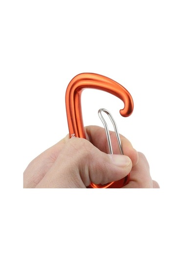 Pazly 6 Adet 12kn Kapalı Kilitli Karabina Seti - Kamp, Yürüyüş, Tekne İçin Çok Renkli - Dayanıklı Alüminyum, Pratik Kullanım Çok Renkli