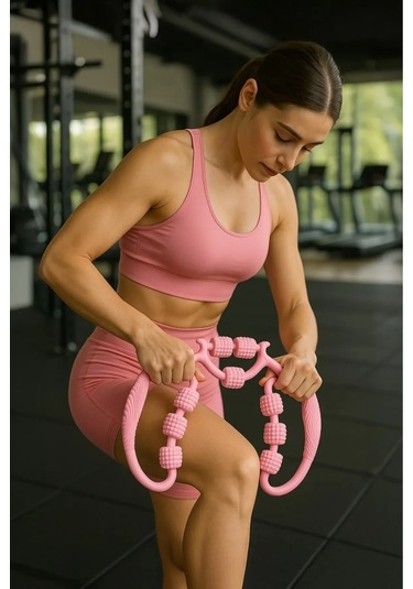 9 Tekerlekli Boyun Bacak Ayak Bel Masaj Aleti Çok Fonksiyonlu Manuel 4741 Açık Mavi