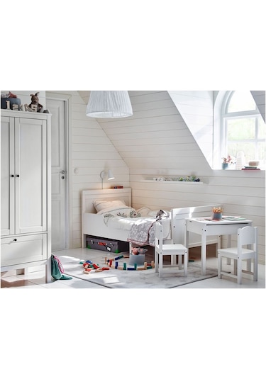 Sundvık Çocuk Gardırobu, Beyaz Renk 80x50x171 Cm Beyaz